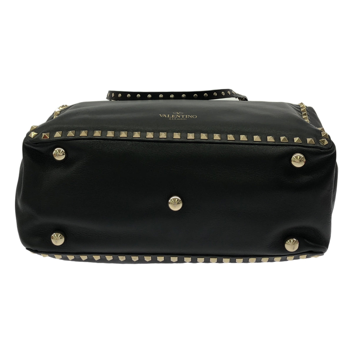 VALENTINO / 발렌티노 | 록 스터드 가죽 2way 숄더백 | 블랙 |