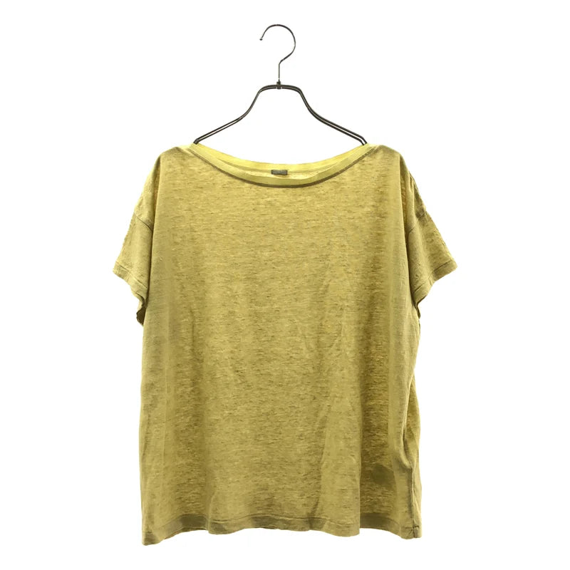 MARGARET HOWELL / マーガレットハウエル | リネンボートネック Tシャツ | F | レディース