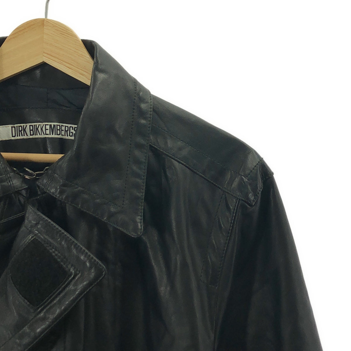 DIRK BIKKEMBERGS / ダークビッケンバーグ | ラムレザー トレンチコート | 48 |