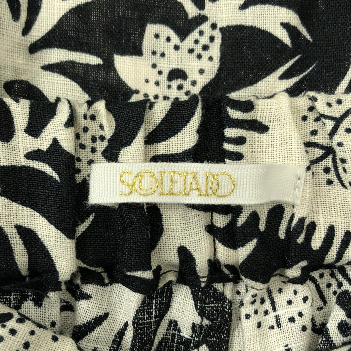 SOULEIADO | 亞麻全印花休閒褲 | 尺寸 36 | 女款