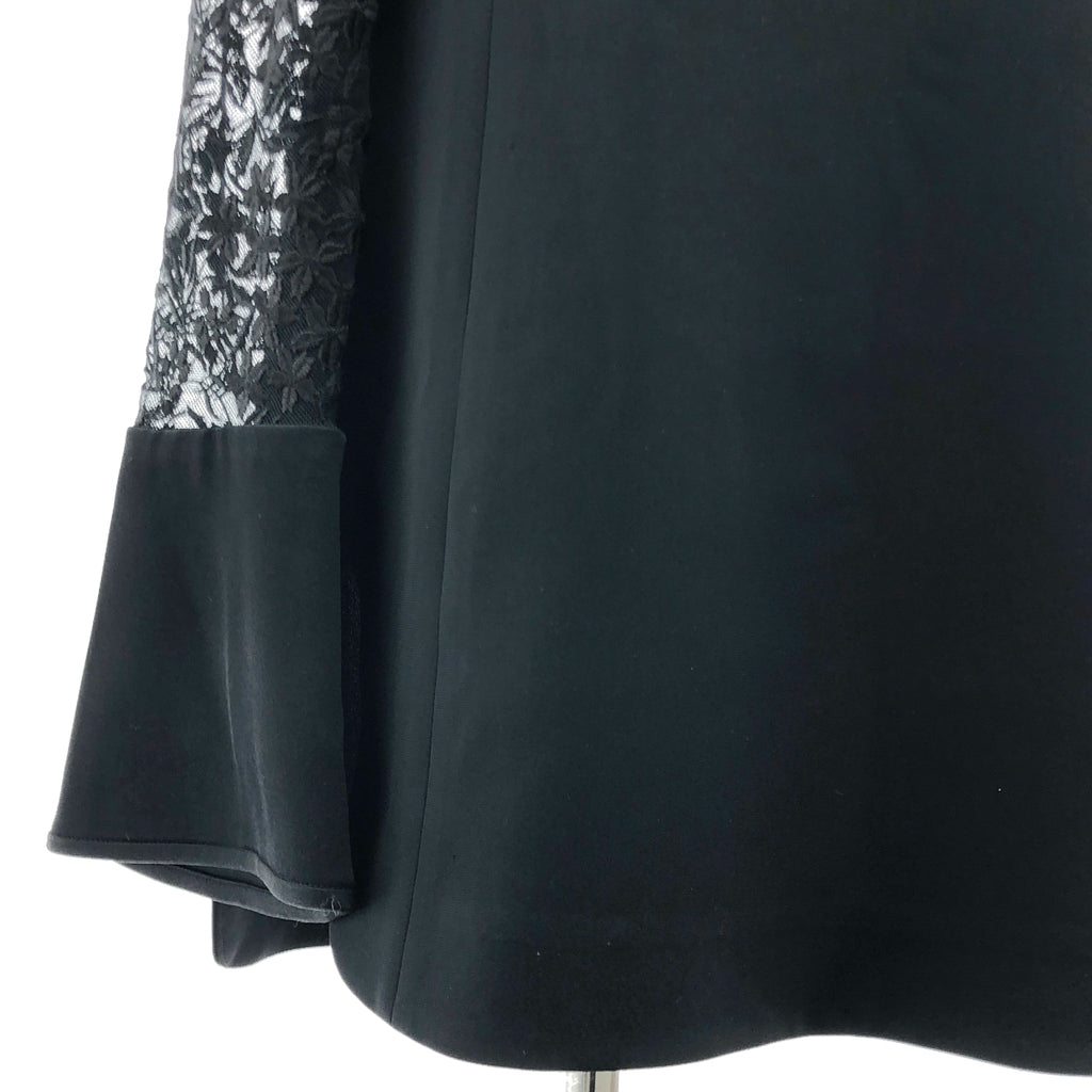 【美品】  Mame Kurogouchi / マメクロゴウチ | Floral Lace Sleeve Shirt レース スリーブ シャツ | 2 | ブラック | レディース
