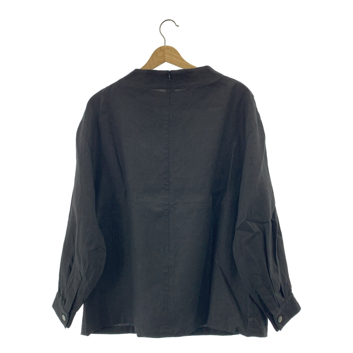 和風 | 亞麻後拉鍊套頭衫 |