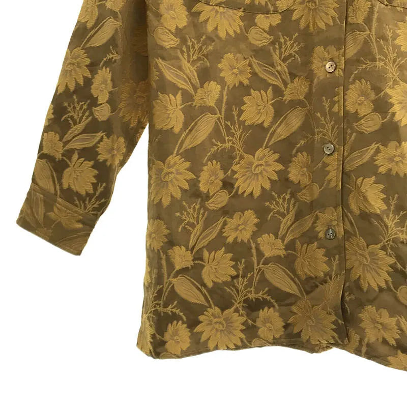 【美品】  エリコカトリ / ERiKOKATORi | 2021AW | flower jaquard standard shirts フラワー ジャガード スタンダード シャツ | F | MUSTARD | レディース