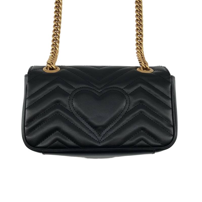 GUCCI / グッチ | GGマーモント フラップ レザー キルティング ショルダーバッグ |