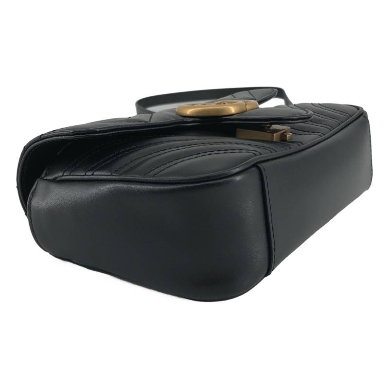 GUCCI / グッチ | GGマーモント フラップ レザー キルティング ショルダーバッグ |