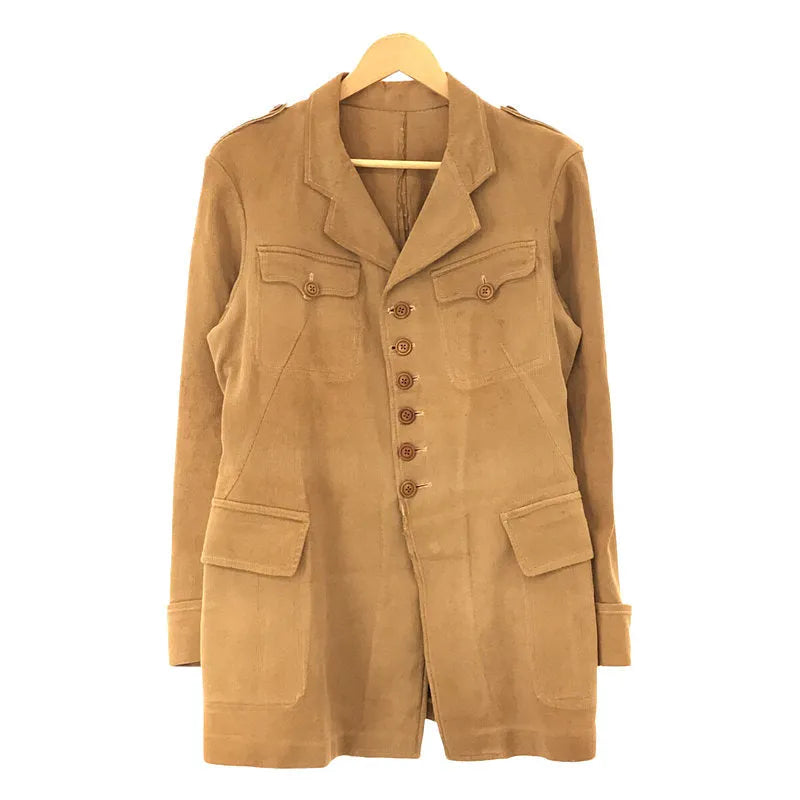 VINTAGE / 빈티지 헌 옷 | 40s ~ 프렌치 태축 피케 사냥 재킷 커버 올 | 베이지 | 남성