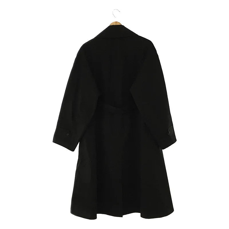 LAD MUSICIAN / ラッドミュージシャン | 2021AW | 20/1 ギャバ ステンカラー コート Gray Khaki | 44 | ブラック | メンズ