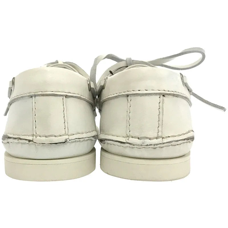 【美品】  三陽山長 / サンヨウヤマチョウ | SANYO オールレザー レースアップ デッキシューズ 革靴 箱有 | S（35） | WHITE | レディース