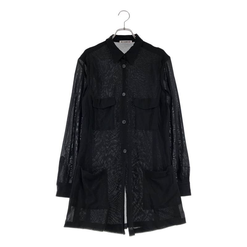 JIL SANDER / ジルサンダー | オーバーシルエット ロング シャツ ジャケット | 40 |