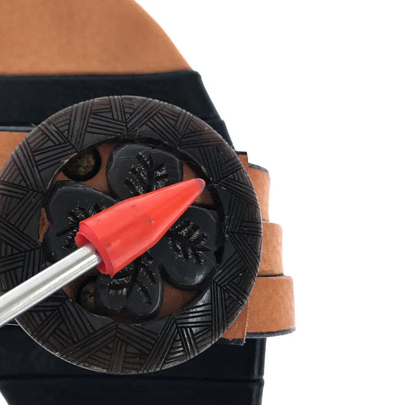 mina perhonen | capanna 家族徽章皮革涼鞋 |尺寸 37 |黑色/棕色 |女性的