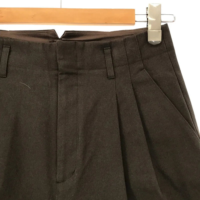 VERMEIL par iena / ヴェルメイユパーイエナ | 2020SS | コットン  ツータック ストレートパンツ | カーキ | レディース