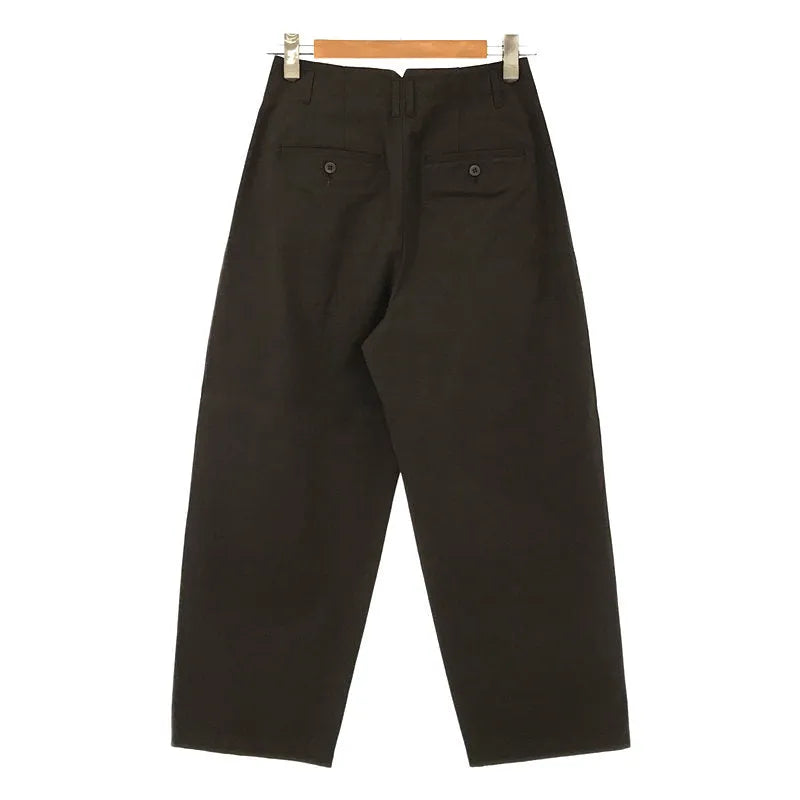 VERMEIL par iena / ヴェルメイユパーイエナ | 2020SS | コットン  ツータック ストレートパンツ | カーキ | レディース