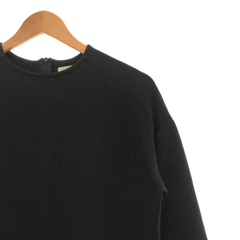 yori |棉質後背拉鍊分層連身裙 | F |海軍 |女性的