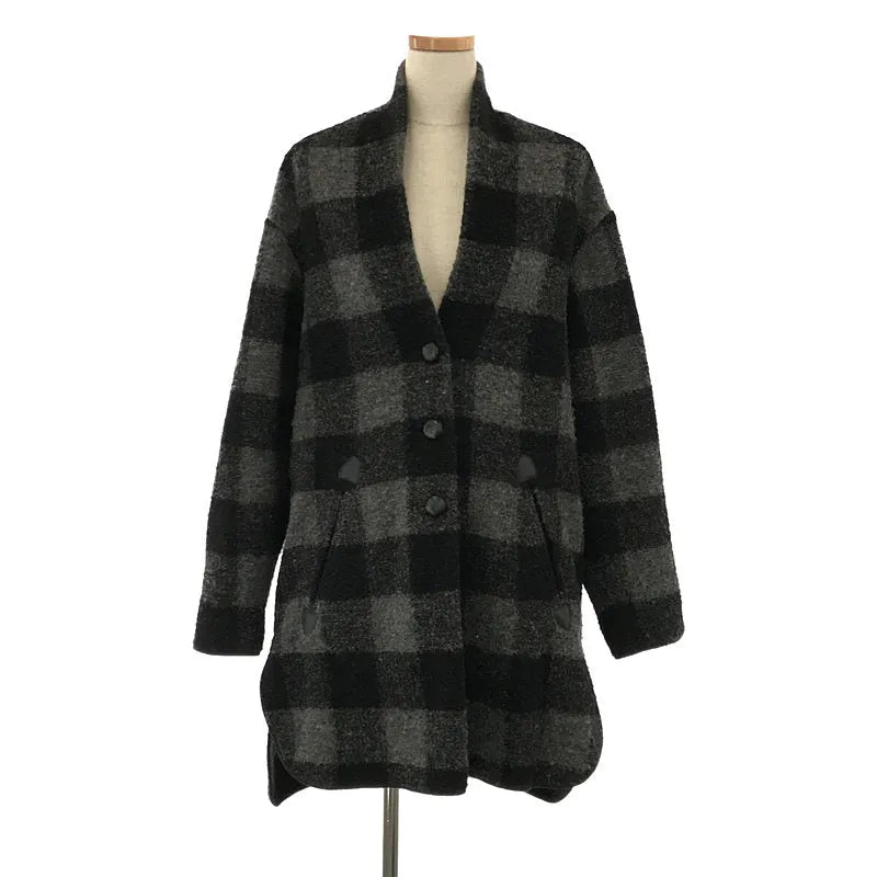 ISABEL MARANT ETOILE / イザベルマランエトワール | ウール ガウンコート | 36 | ブラック/グレー | レディース