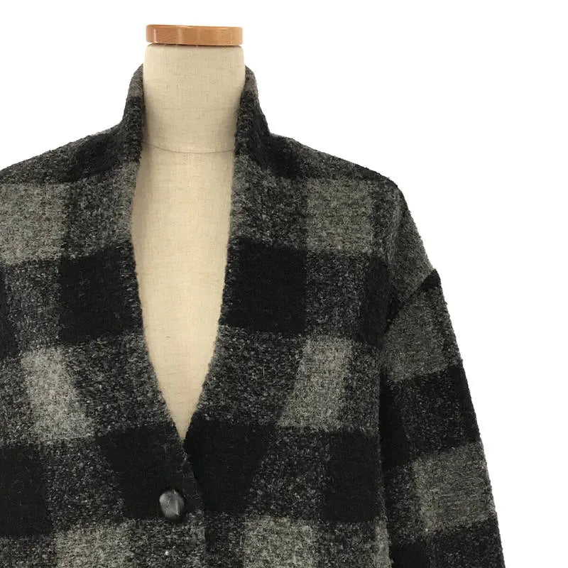 ISABEL MARANT ETOILE / イザベルマランエトワール | ウール ガウンコート | 36 | ブラック/グレー | レディース