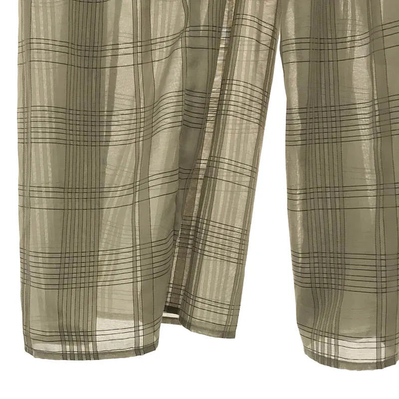 Ameri VINTAGE / アメリヴィンテージ | TRANSPARENT CHECK PANTS パンツ | M | グリーン | レディース