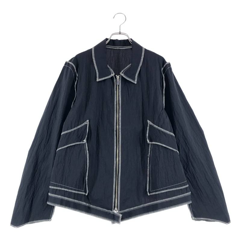 sulvam / サルバム | インサイドアウト ロゴジップ ブロークンブルゾン  ジャケット | M |