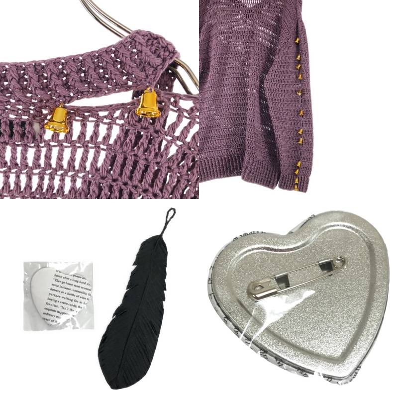 BED J.W. FORD / ベッドフォード | 2025SS | V-neck Bell Sweater / ベル 装飾 オーバー ニット セーター | 0 |