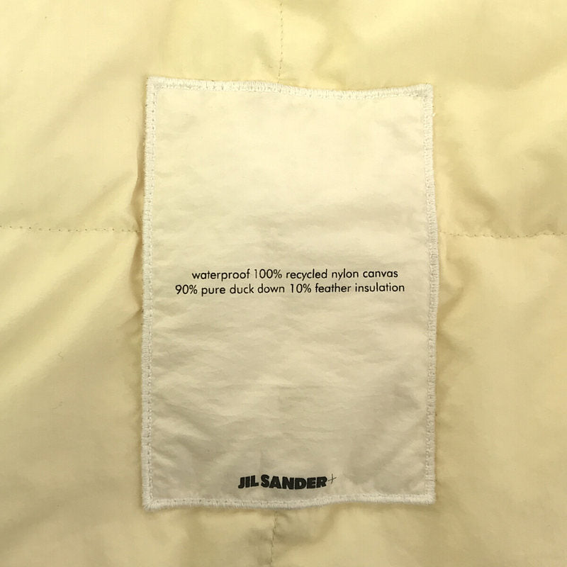 JIL SANDER+ / ジルサンダープラス | フライフロント ノーカラー オーバー ダウンジャケット | 48 | クリームイエロー | メンズ