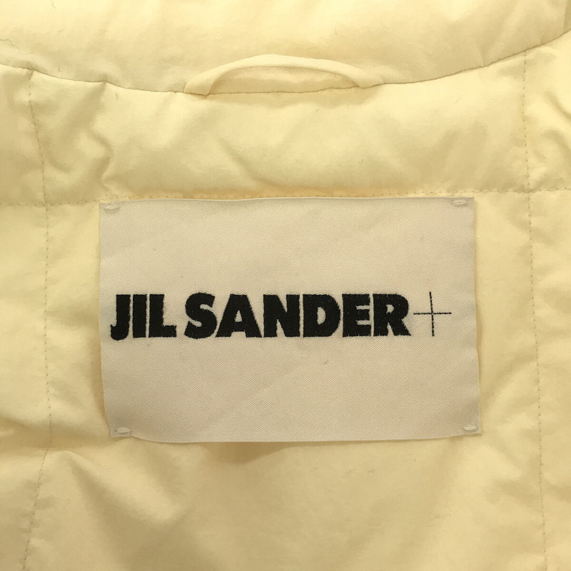 JIL SANDER+ / ジルサンダープラス | フライフロント ノーカラー オーバー ダウンジャケット | 48 | クリームイエロー | メンズ