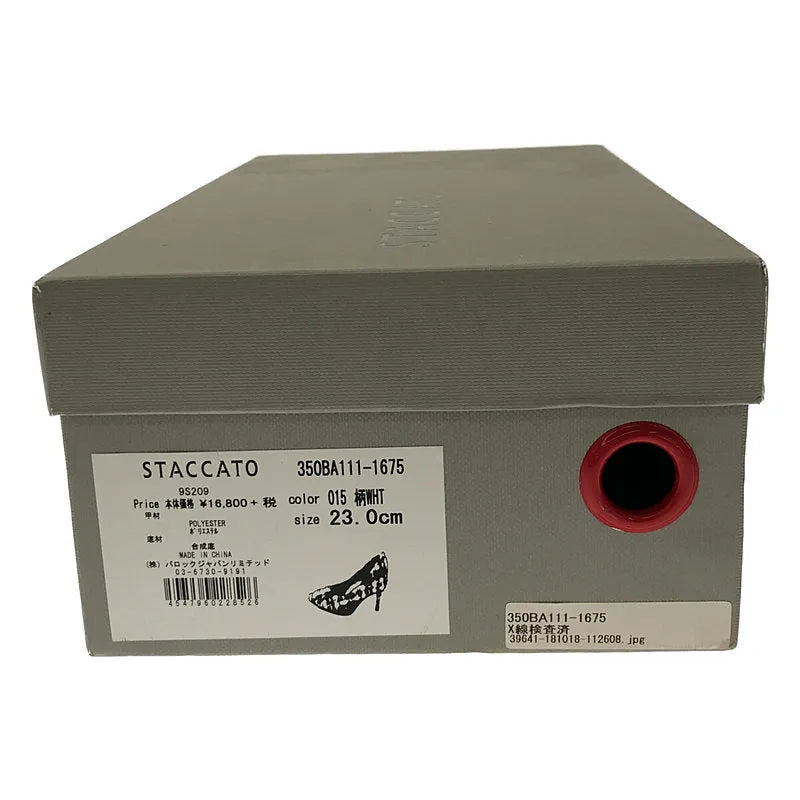 【美品】  STACCATO / スタッカート | STACCATO / スタッカート ツイード チェック ポインテッドトゥ ヒール パンプス 箱付き | 23 | ホワイト / ネイビー / レッド | レディース