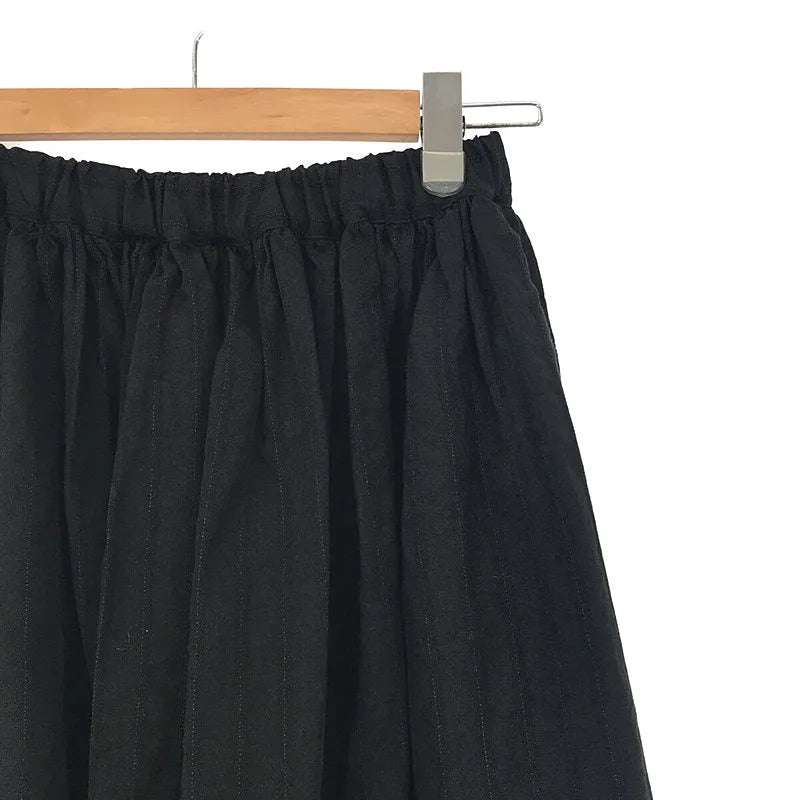 COMME des GARCONS COMME des GARCONS / コムコム | 2019AW AD2019 | 縮絨ウール ピンストライプ ロングスカート | XS | ブラック | レディース