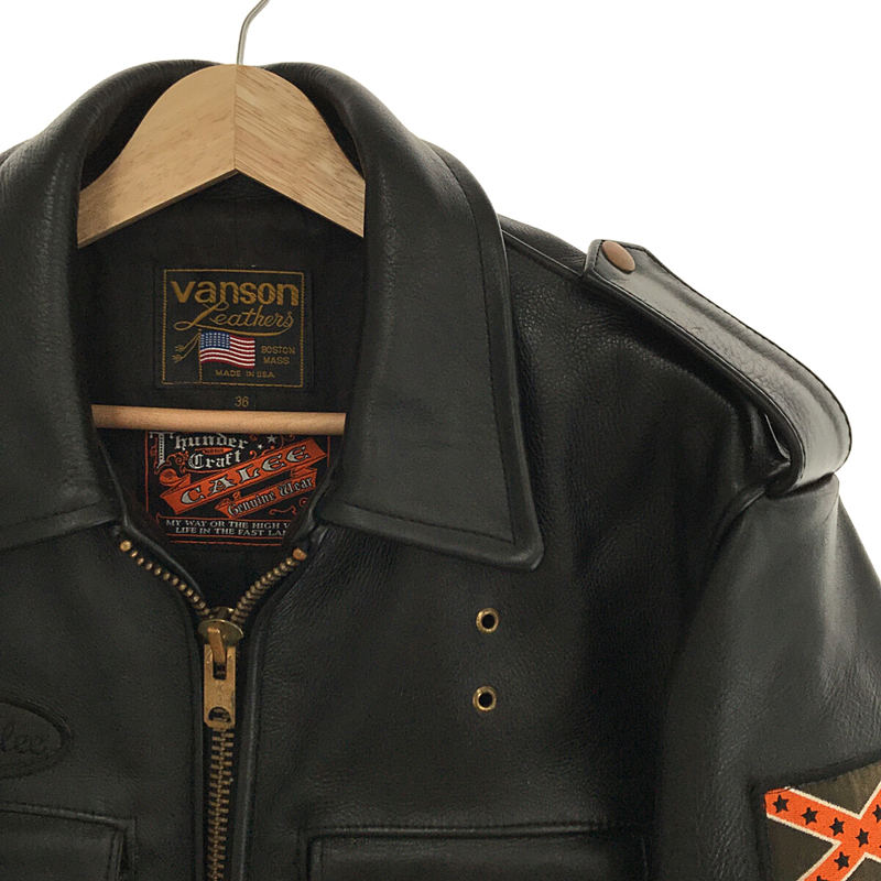 VANSON / Vanson | × CALEE / Carry shingle leather jacket / double riders leather jacket | 36 | Black | Men's