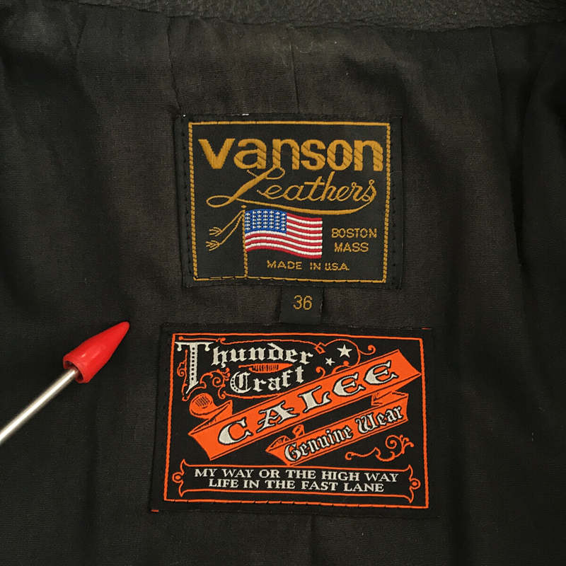 VANSON / Vanson | × CALEE / Carry shingle leather jacket / double riders leather jacket | 36 | Black | Men's