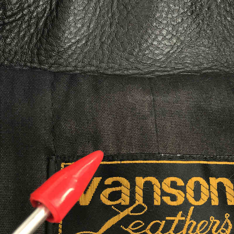 VANSON / バンソン | × CALEE / キャリー shingle leather jacket / ダブルライダース レザージャケット | 36 | ブラック | メンズ