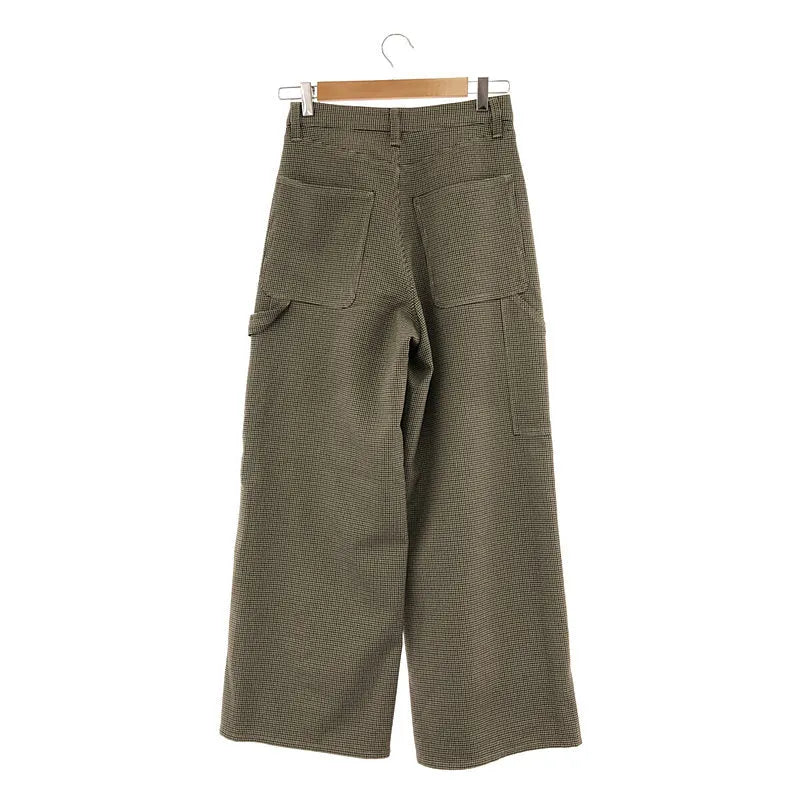【美品】  Spick and Span / スピックアンドスパン | 2022AW | ハウンズトゥースペインターパンツ | 36 | ベージュベース | レディース