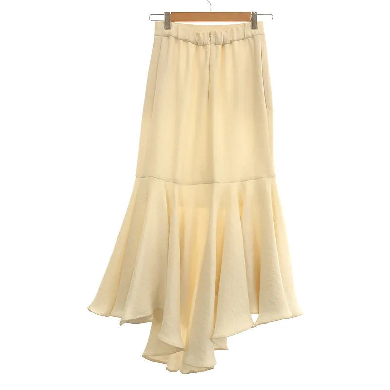 UN3D / アンスリード | ロング フレア ティアード スカート | 38 | ホワイト | レディース