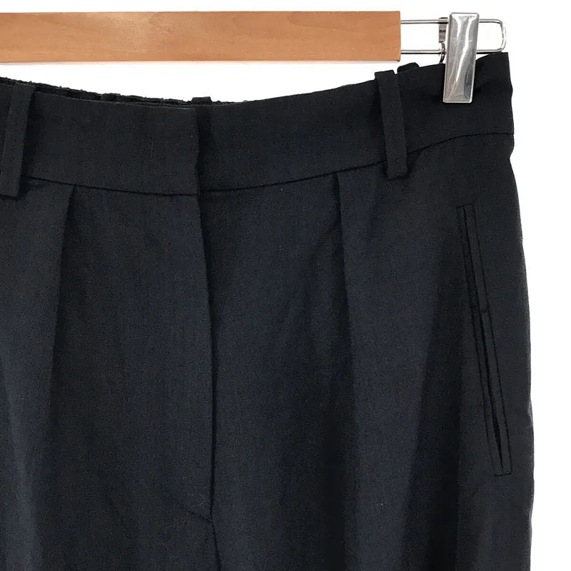 ISABEL MARANT / イザベルマラン | ウール タック スラックスパンツ | 36 | ネイビー | レディース