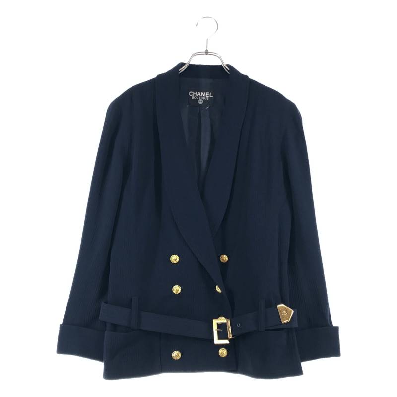 CHANEL / シャネル | セットアップ / ココマーク 金ボタン ダブルジャケット ロングスカート |