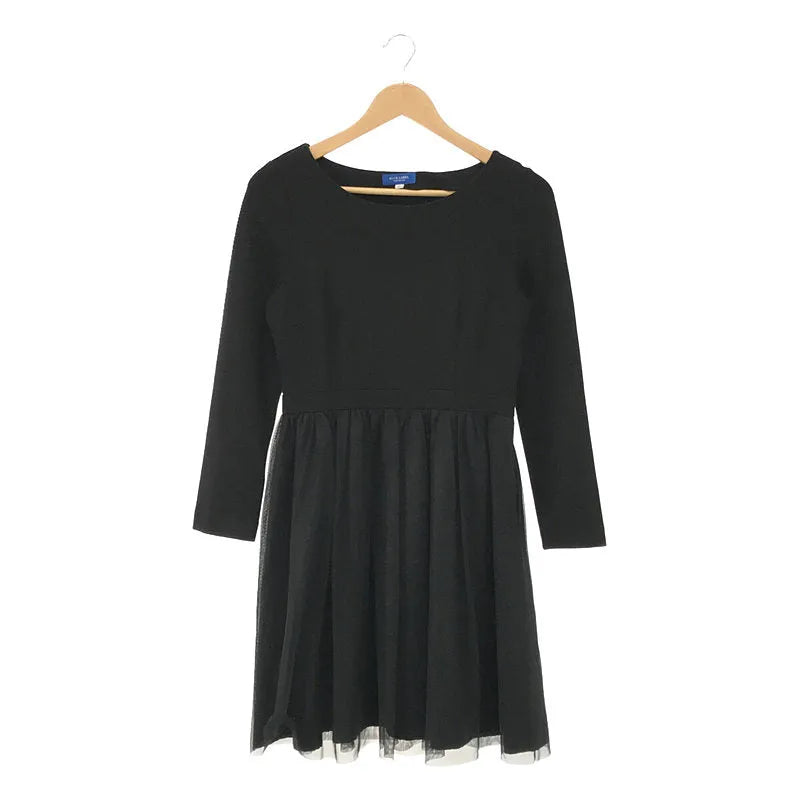 藍色標籤 CRESTBRIDGE |連身褲褶皺薄紗連身裙 |尺寸 38 |黑色 |女性的