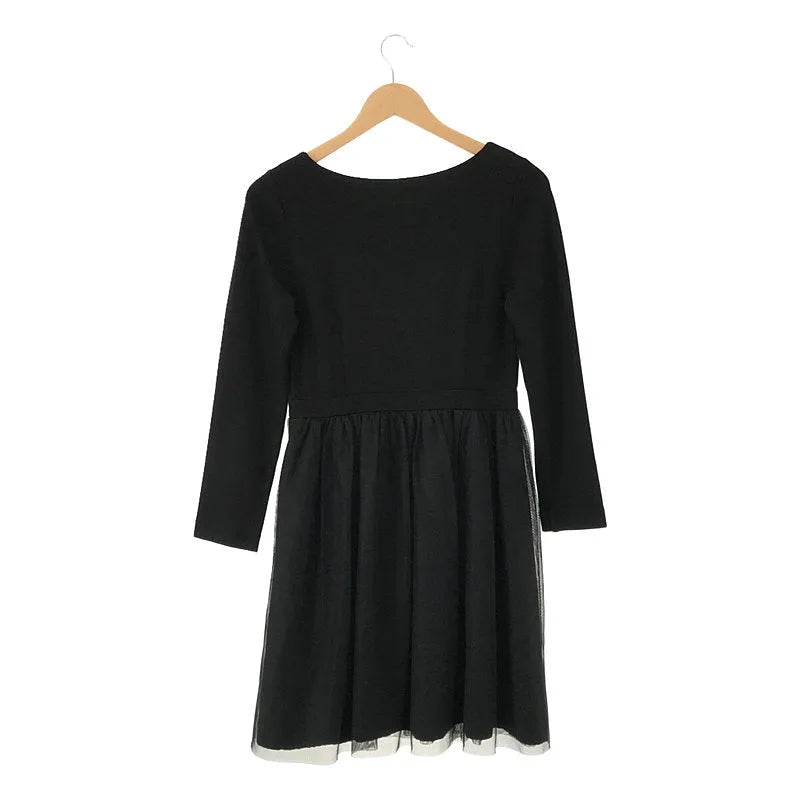 藍色標籤 CRESTBRIDGE |連身褲褶皺薄紗連身裙 |尺寸 38 |黑色 |女性的