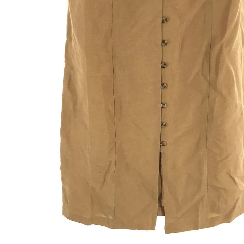 [新品] 一塵不染 | 2020秋冬 |襯衫羈扣式吊帶長裙 | 36 |米色 |女性的