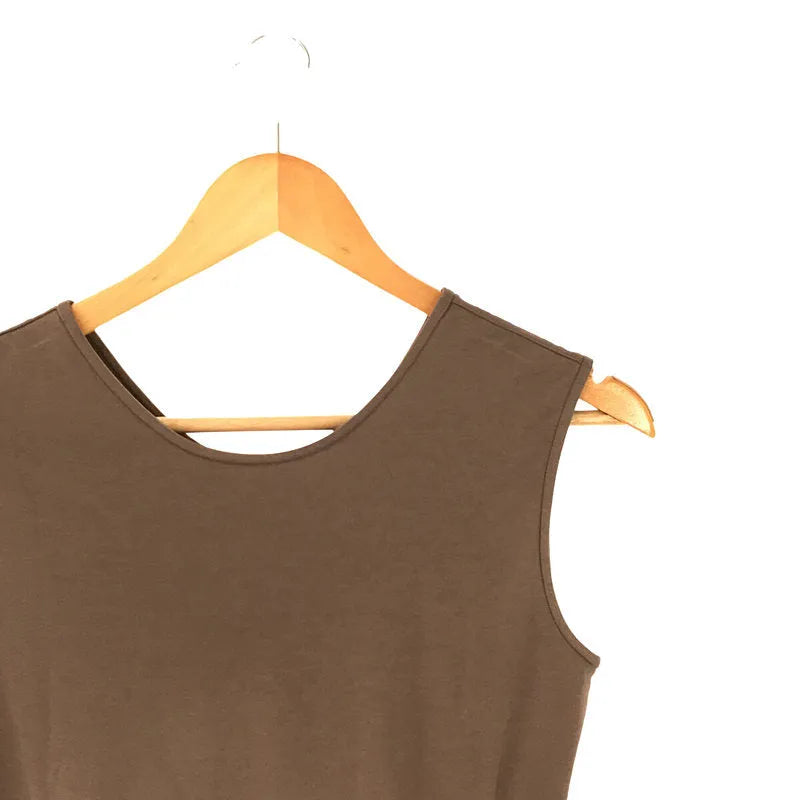 Drawer / ドゥロワー | コットンモクロディフリルノースリーブプルオーバー | 1 | ブラウン | レディース