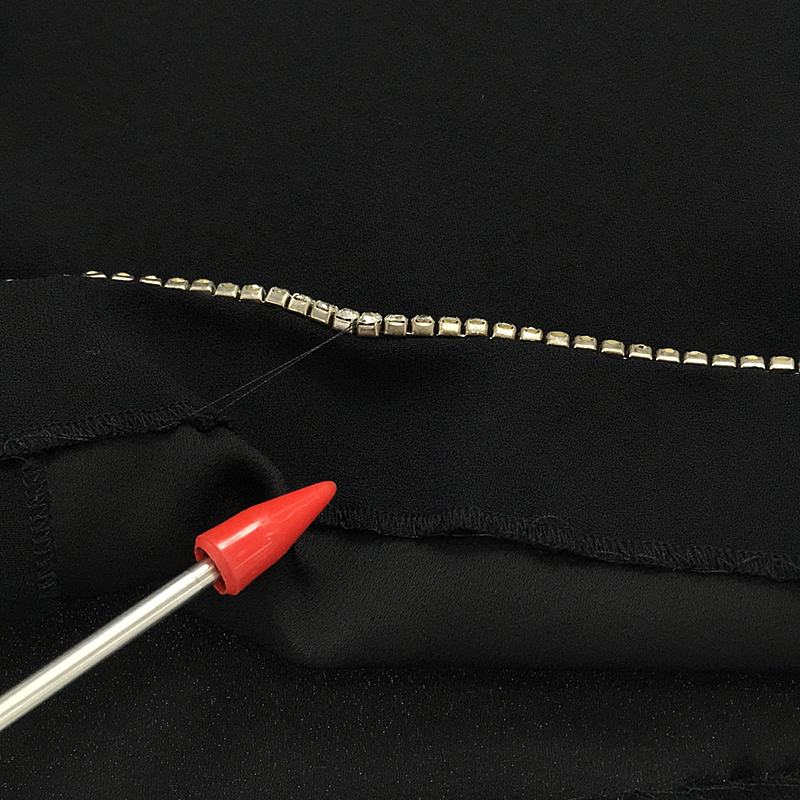 MARC JACOBS / マークジェイコブス | THE LITTLE BLACK DRESS ビジュー装飾 ワンピース | 0 | ブラック | レディース