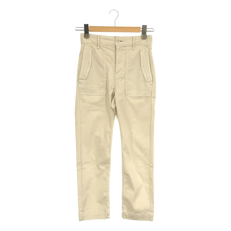 上高 / 上高 |翻蓋設計棉質烘焙褲 | 22 |灰白色 |女性的