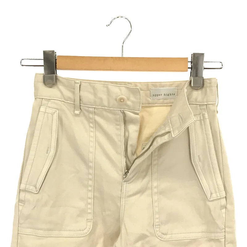 upper hights / アッパーハイツ | フラップデザイン コットン  ベイカーパンツ | 22 | オフホワイト | レディース