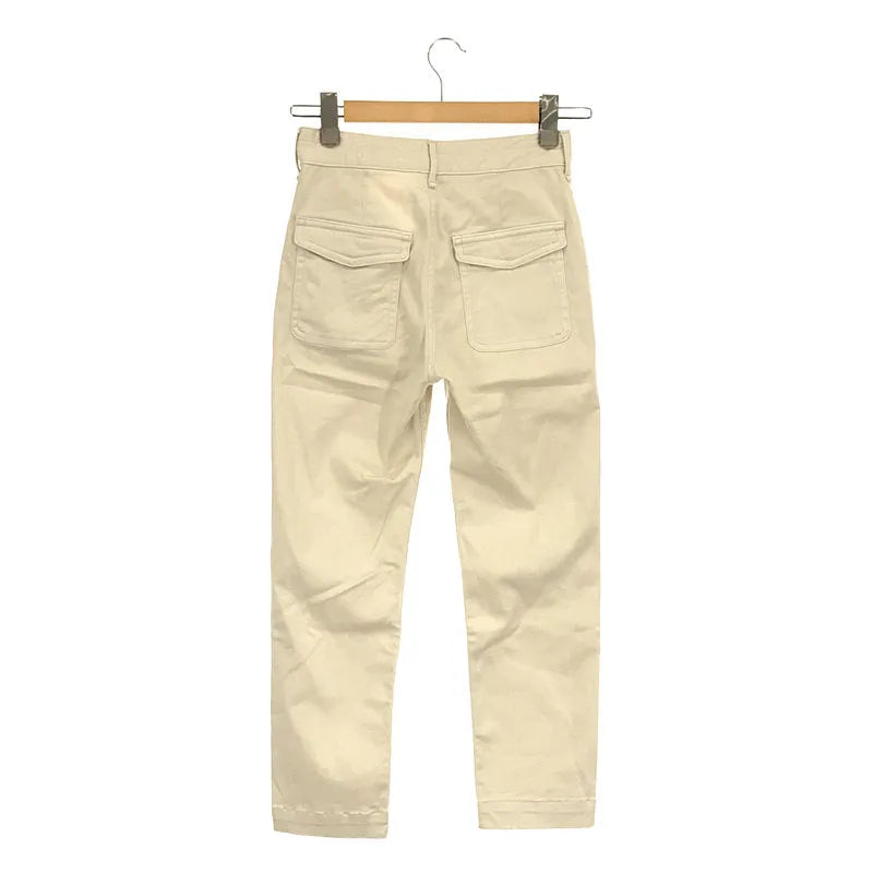 upper hights / アッパーハイツ | フラップデザイン コットン  ベイカーパンツ | 22 | オフホワイト | レディース