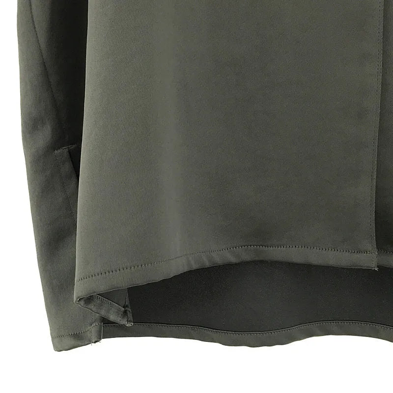 【美品】  foufou / フーフー | open collar satin blouse / satin flair skirt ブラウス スカートセットアップ | - / 1 | ブルーグレー | レディース