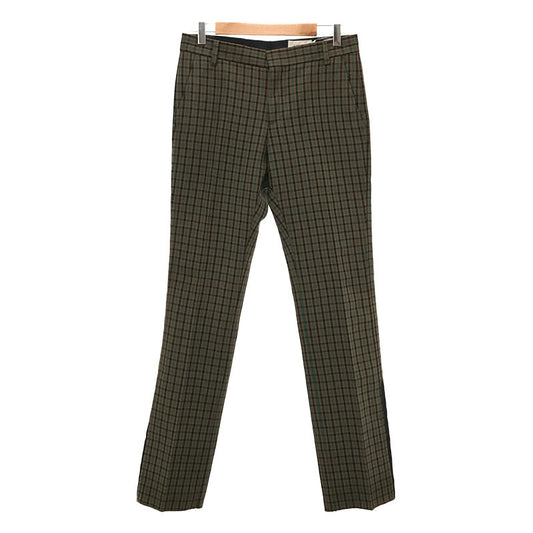 [Good Condition] COACH GINGHAM STRAIGHT LEG TROUSER PANTS | Size 30 | Green/Brown | Men's