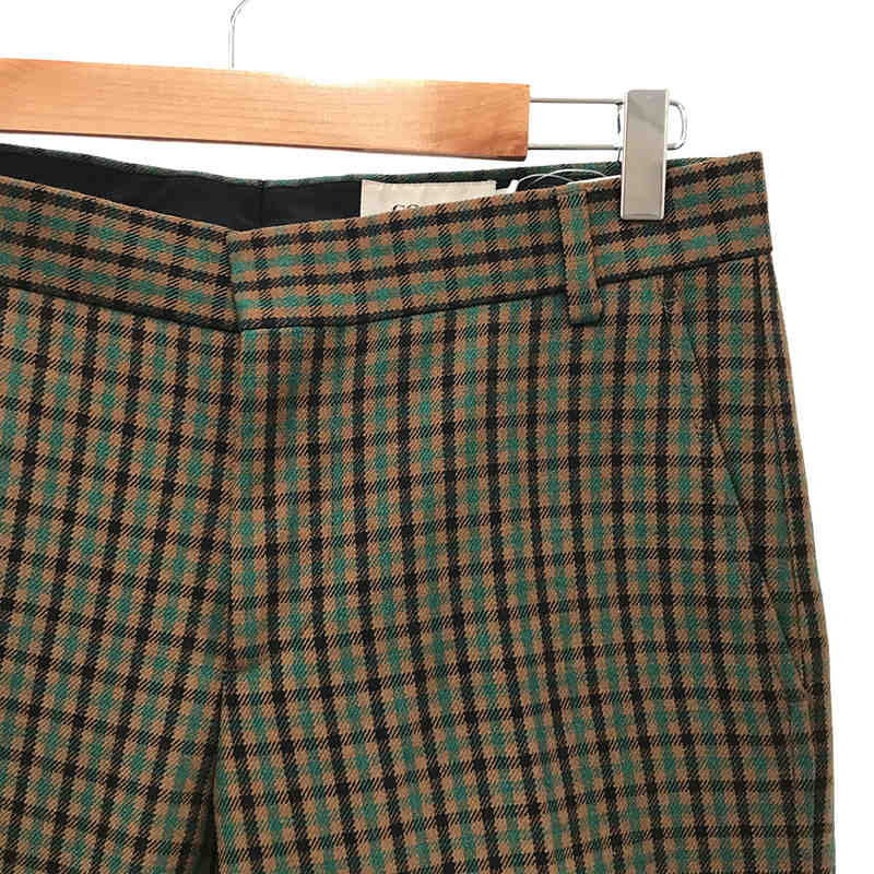 [Good Condition] COACH GINGHAM STRAIGHT LEG TROUSER PANTS | Size 30 | Green/Brown | Men's