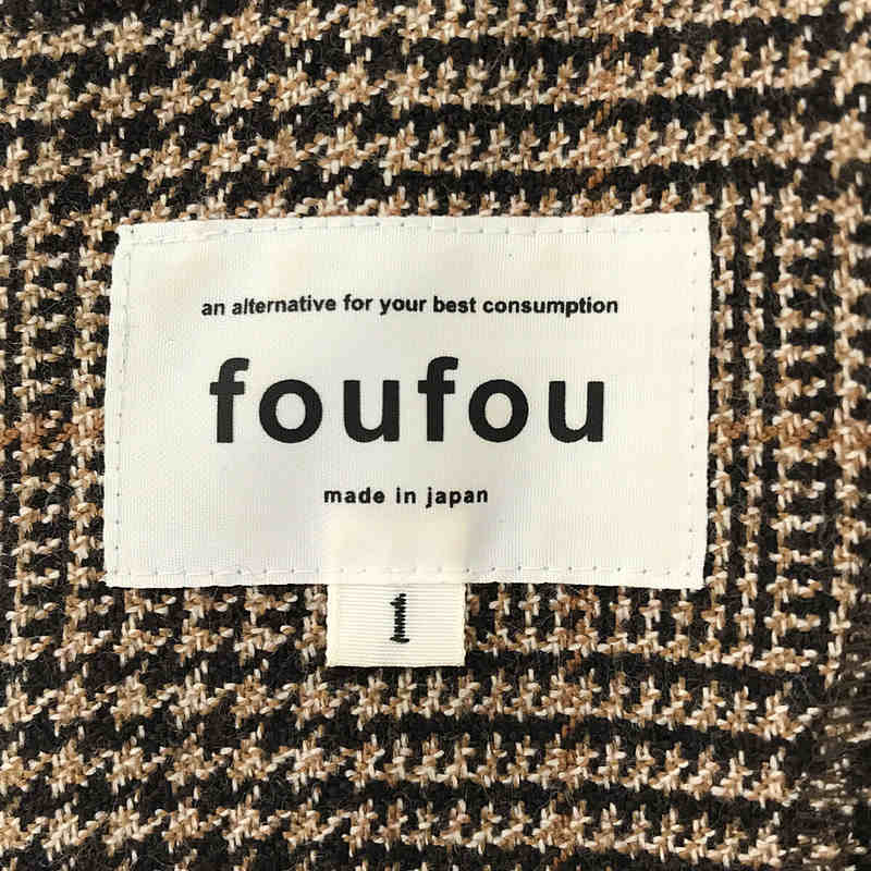 foufou / フーフー | glen check round collar one piece グレン チェック ラウンドカラー ワンピース |  1 |