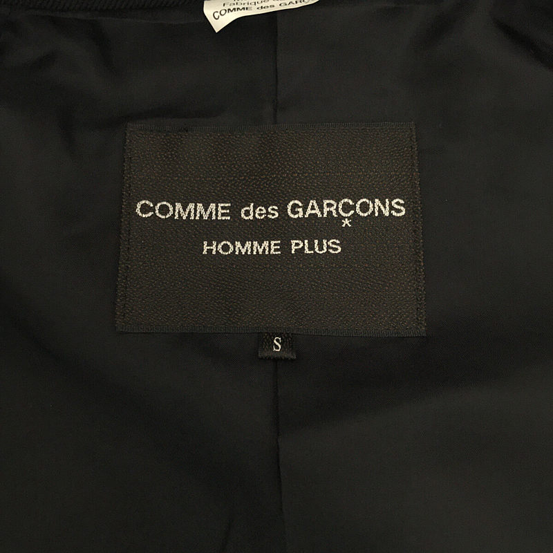 【美品】  COMME des GARCONS HOMME PLUS / コムデギャルソンオムプリュス | AD2020 2020AW | ドッキング マントコート | S | ブラック/レッド | メンズ