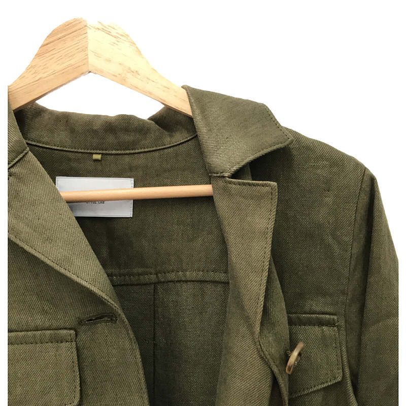 SEASON STYLE LAB / 시즌 스타일 랩 | 린넨 재킷 | 38 | 카키 | 여성