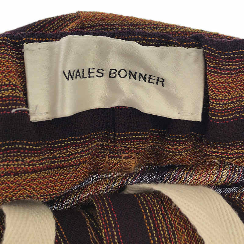 WALES BONNER / ウェールズボナー | KIGSTON PYJAMA TROUSERS / ストライプ イージースラックスパンツ | 44  |