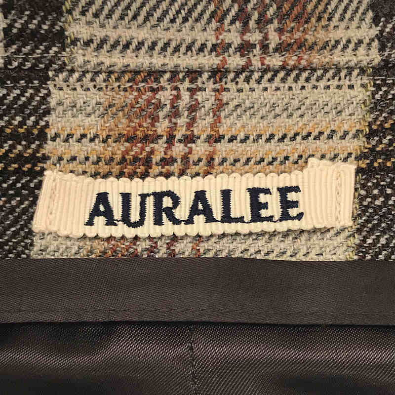AURALEE / オーラリー | 2019AW | ダブルフェイス チェック ステンカラーコート | 3 | ブラウンチェック | メンズ