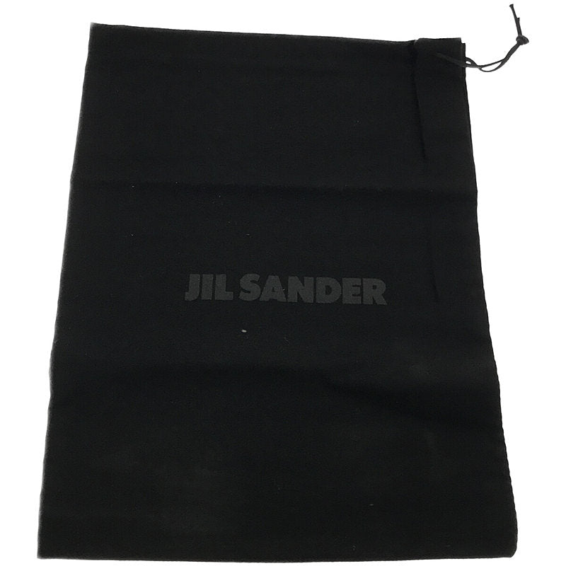 JIL SANDER / ジルサンダー | メタリックアンクルリング レザー フラット バレエシューズ 箱・保存袋付き | 36 1/2 | クリームイエロー | レディース